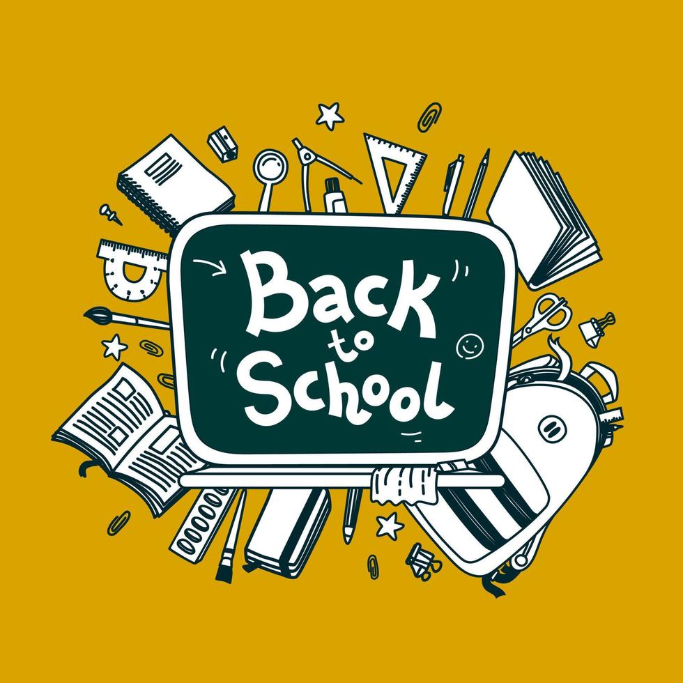 Back to school vector background