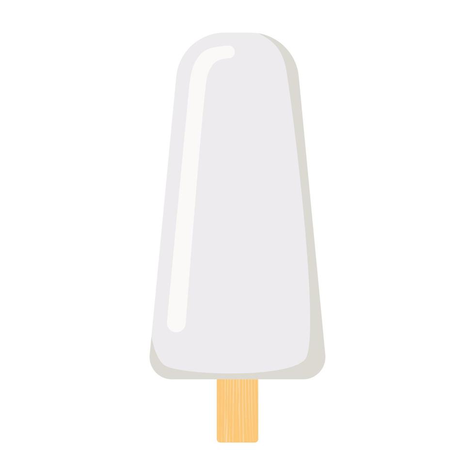 ilustración vectorial de helado. helado de crema en un palo de madera vector