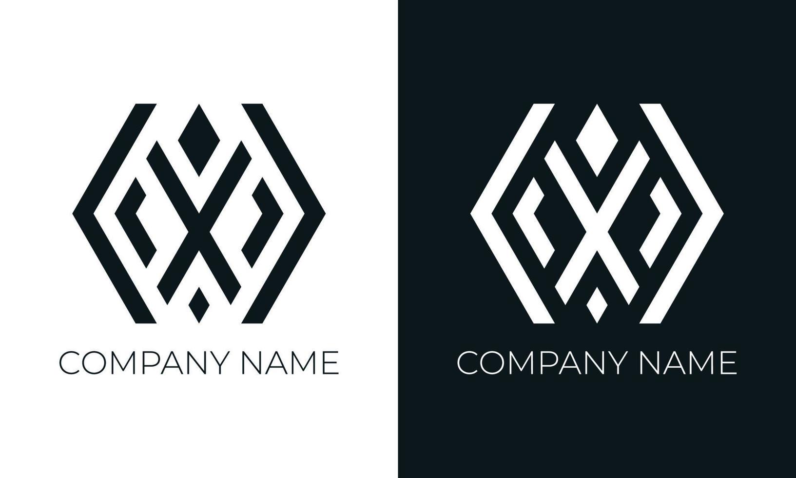 Initial letter x logo vector design template. Creative modern trendy x typography and black colors