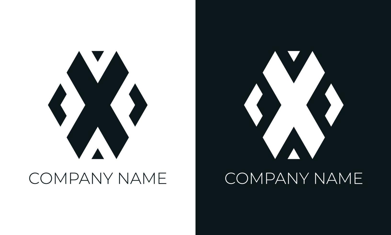 Initial letter x logo vector design template. Creative modern trendy x typography and black colors