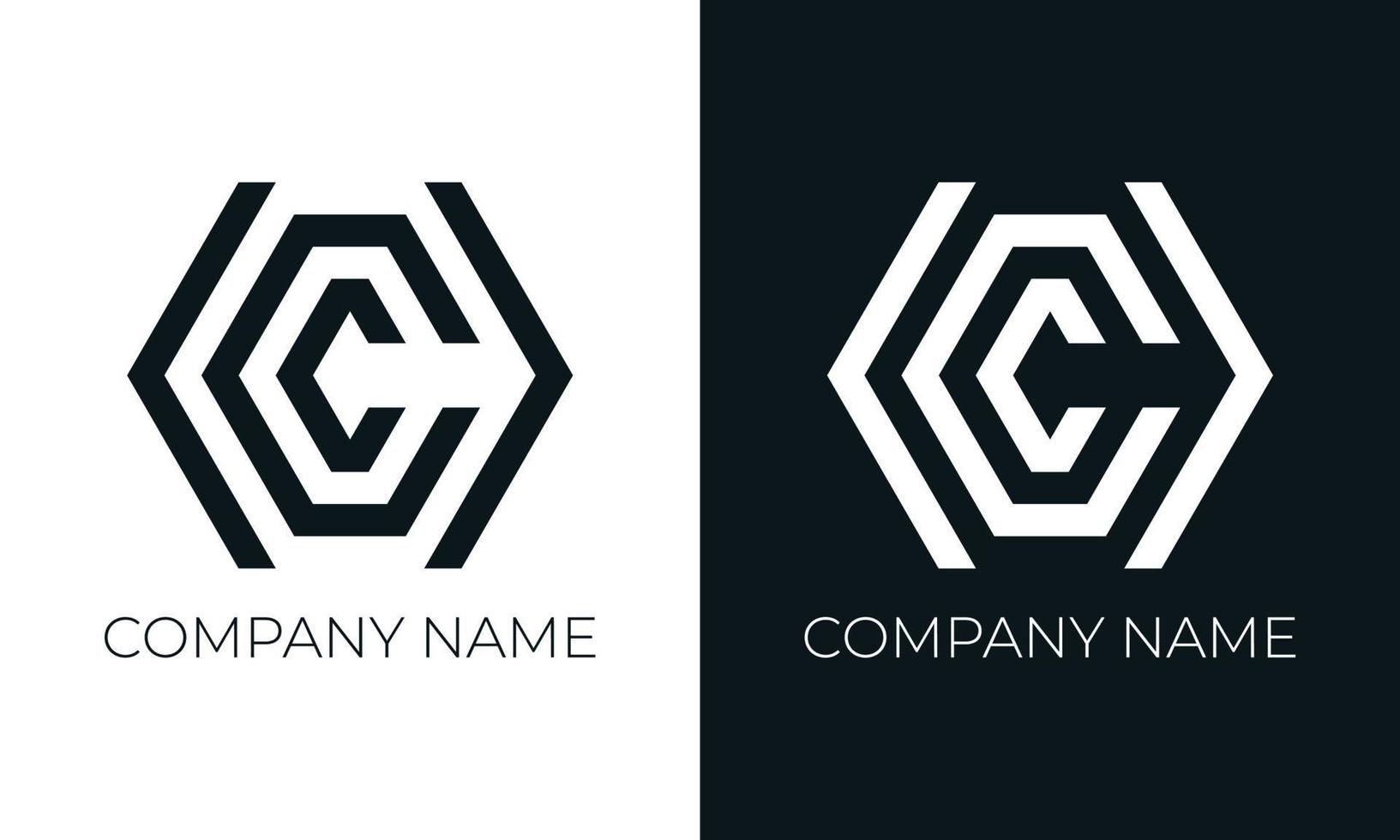 Initial letter c logo vector design template. Creative modern trendy c typography and black colors.