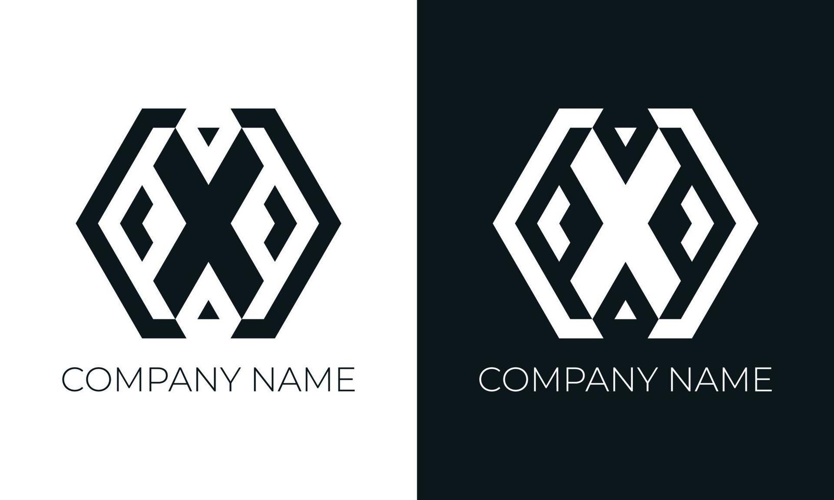 Initial letter x logo vector design template. Creative modern trendy x typography and black colors