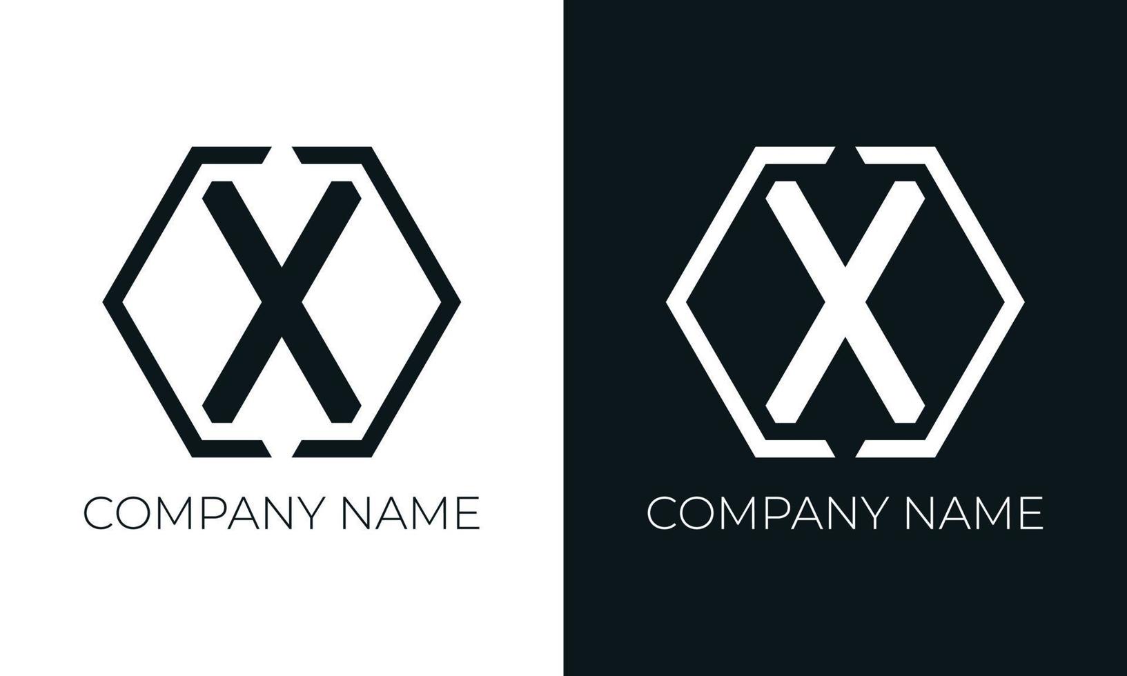 Initial letter x logo vector design template. Creative modern trendy x typography and black colors