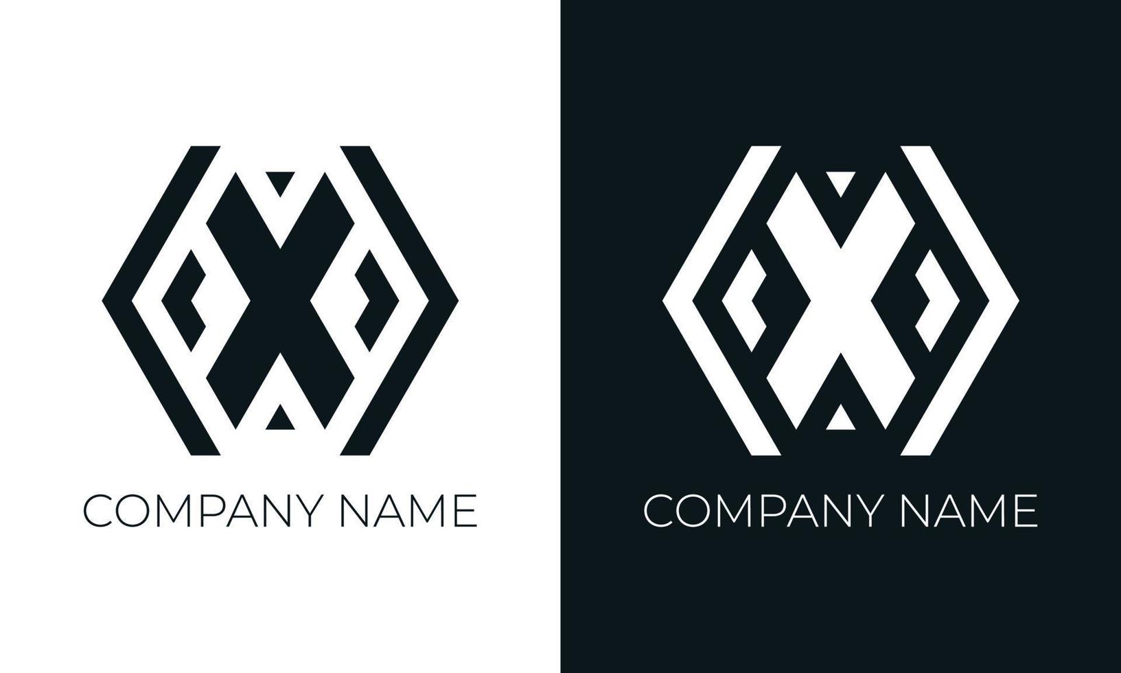 Initial letter x logo vector design template. Creative modern trendy x typography and black colors