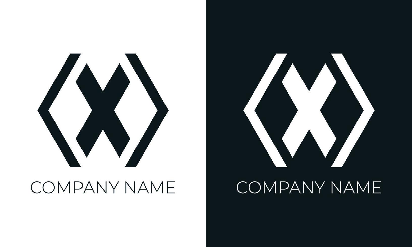 Initial letter x logo vector design template. Creative modern trendy x typography and black colors