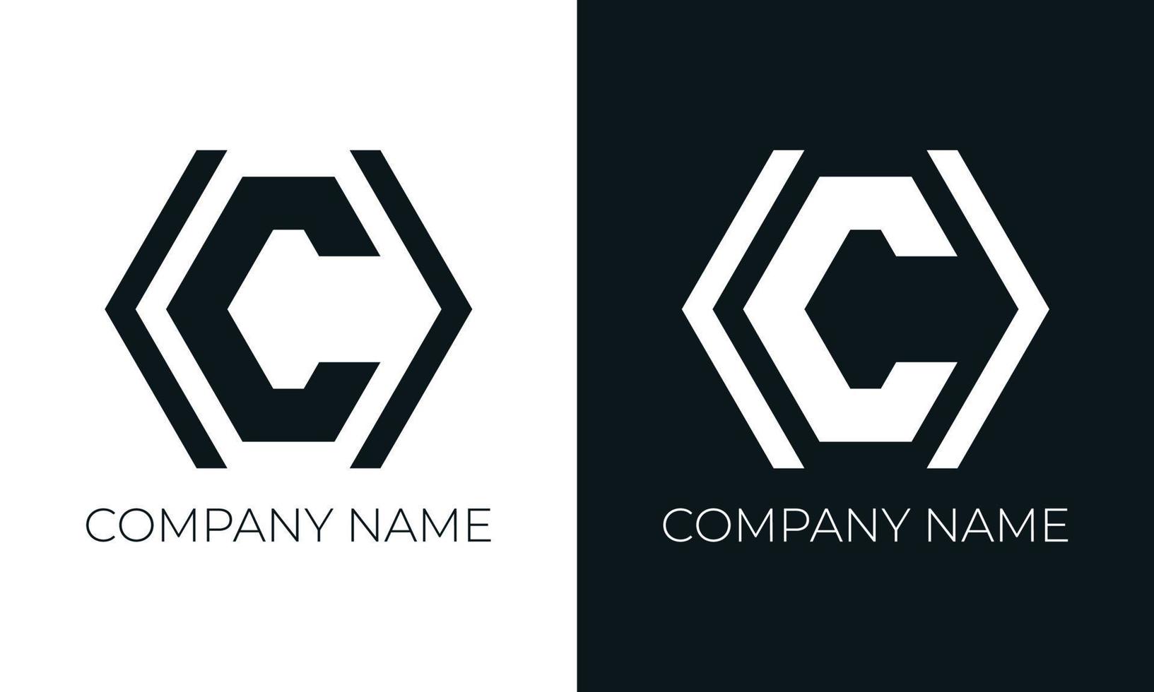 Initial letter c logo vector design template. Creative modern trendy c typography and black colors.