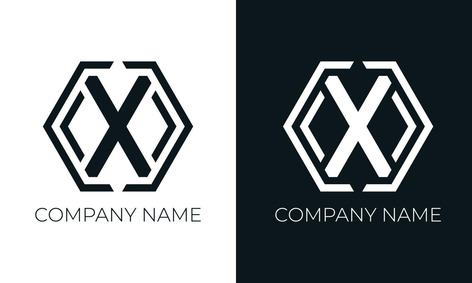 Initial letter x logo vector design template. Creative modern trendy x typography and black colors