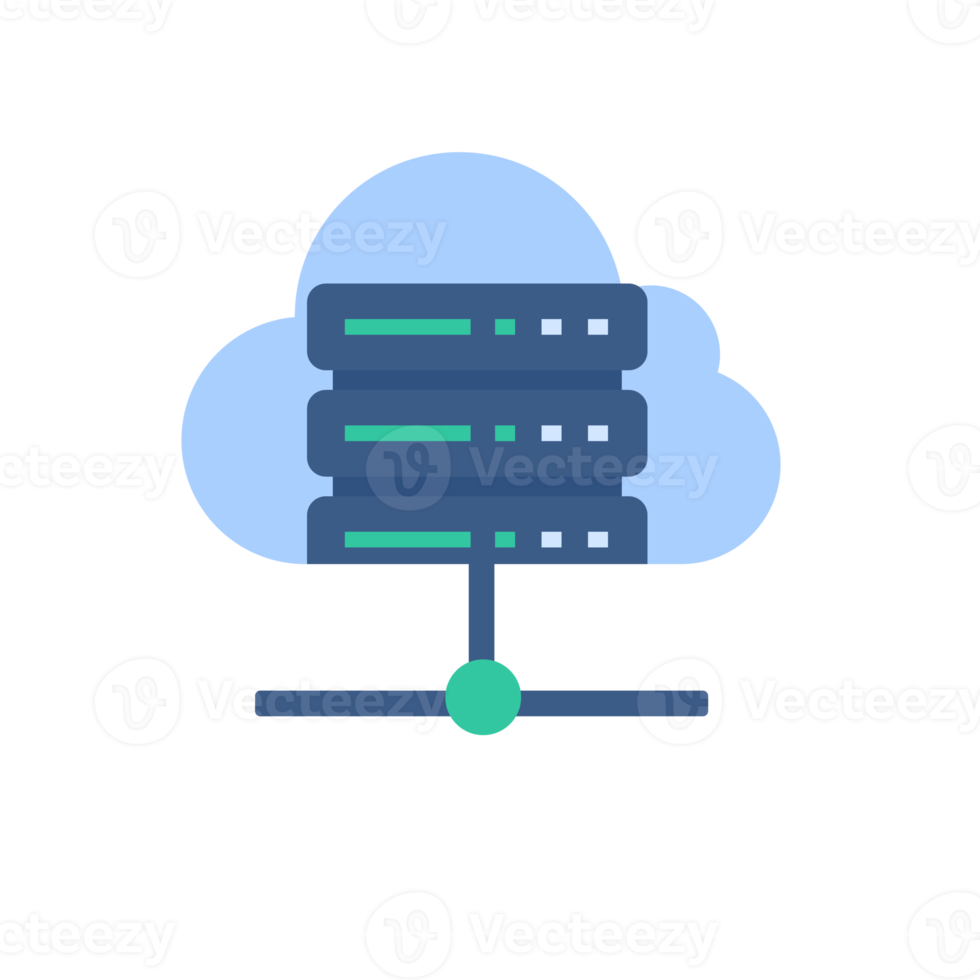 serveurs de centres de données. se connecter au big data sur le cloud. grande quantité de stockage de données png