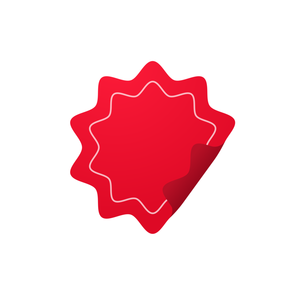 red basic shape for new product stickers special offer label png