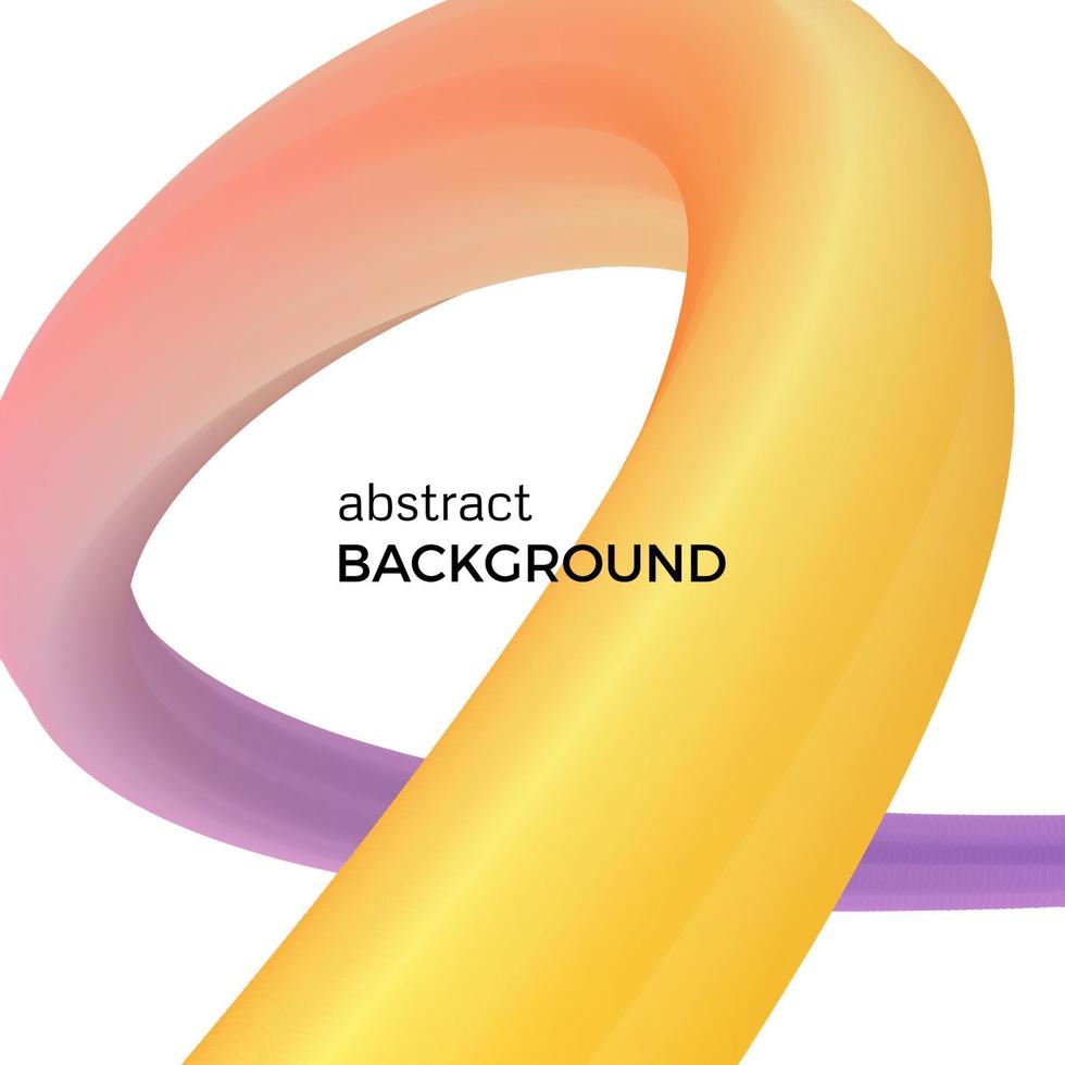 Color abstract composition of the yellow and purple watercolor waves. Vector abstract colorful background with bent dynamic form.
