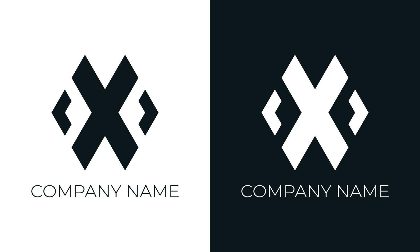 Initial letter x logo vector design template. Creative modern trendy x typography and black colors