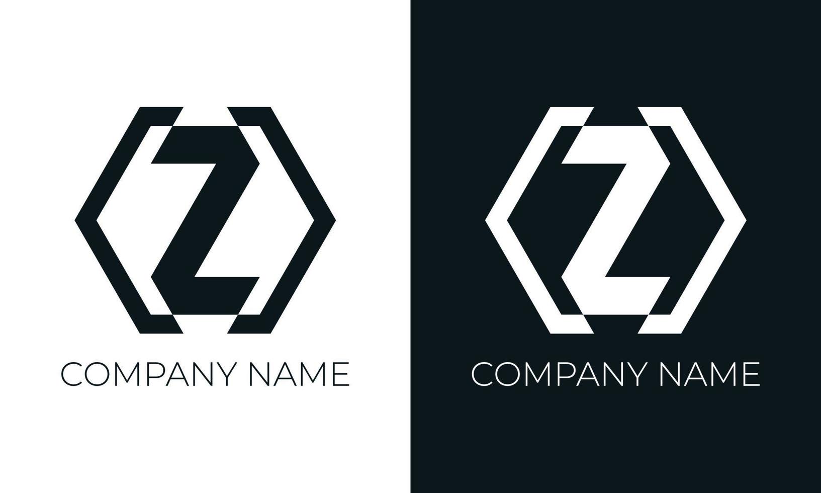 Initial letter z logo vector design template. Creative modern trendy z typography and black colors.