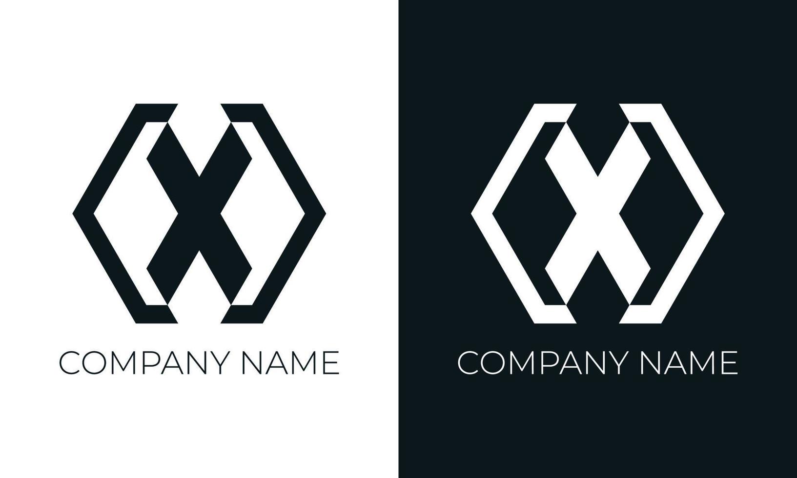 Initial letter x logo vector design template. Creative modern trendy x typography and black colors