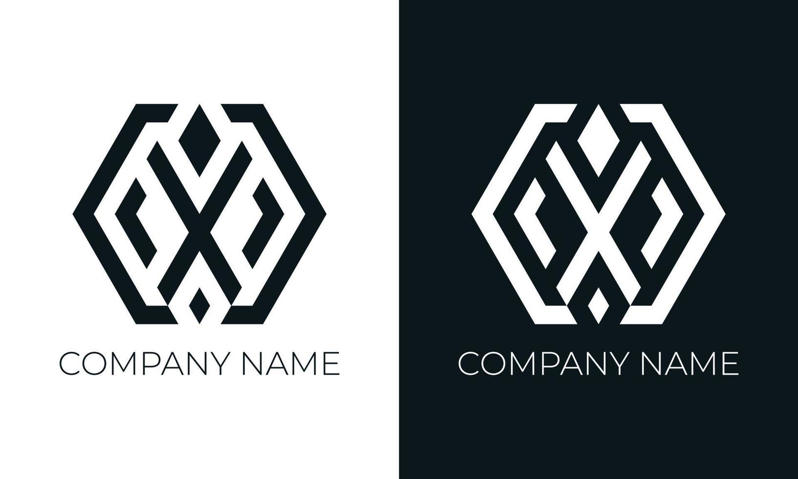 Initial letter x logo vector design template. Creative modern trendy x typography and black colors