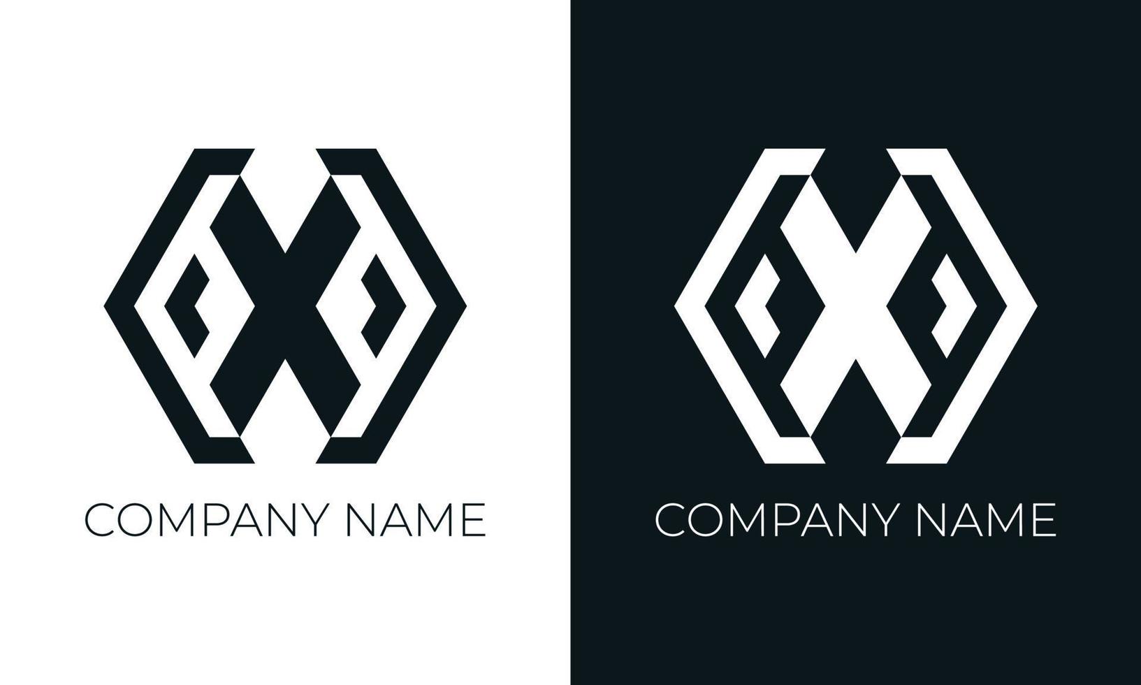 Initial letter x logo vector design template. Creative modern trendy x typography and black colors