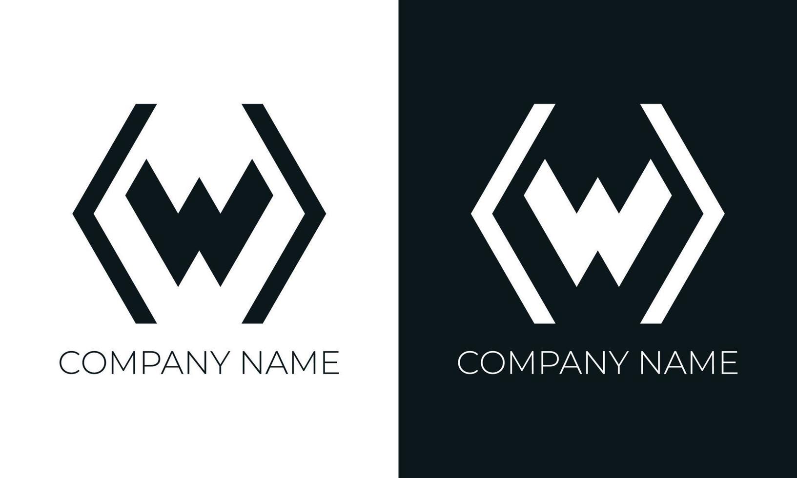 Initial letter w logo vector design template. Creative modern trendy w typography and black colors
