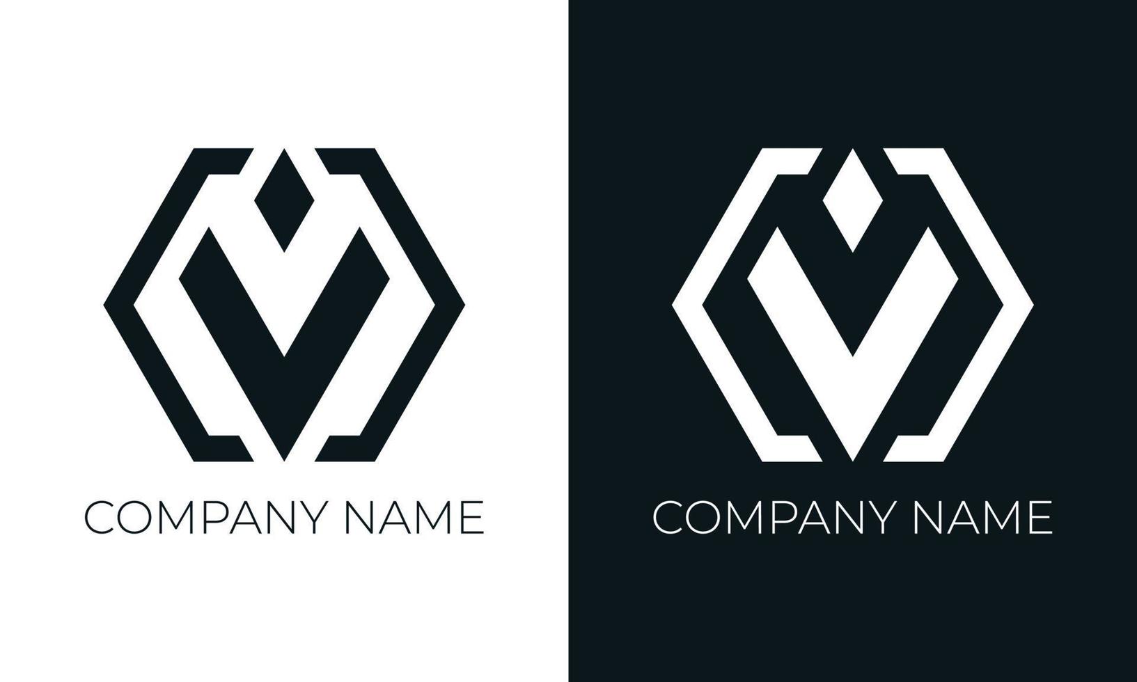 Initial letter v logo vector design template. Creative modern trendy v typography and black colors.