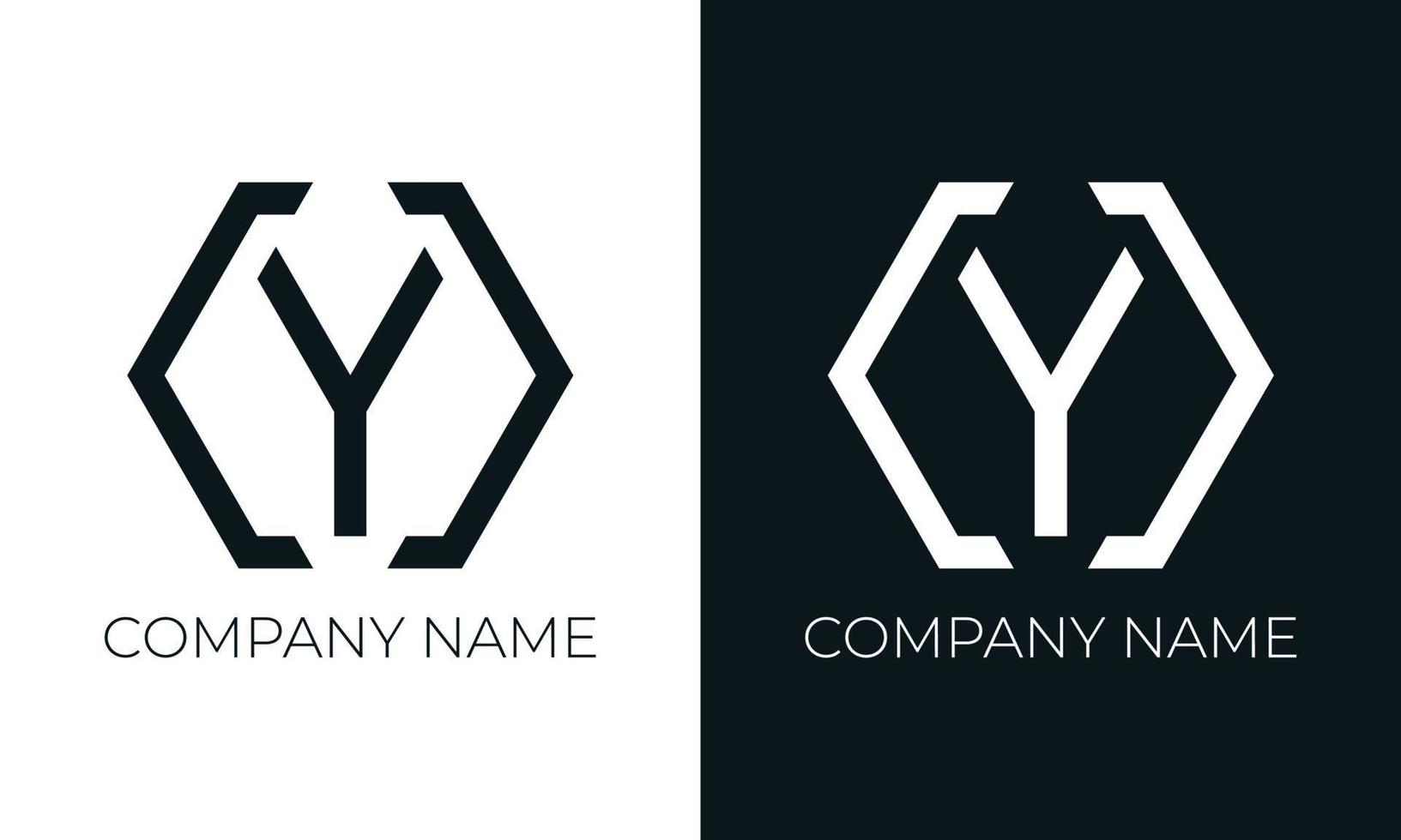 Initial letter y logo vector design template. Creative modern trendy y typography and black colors.
