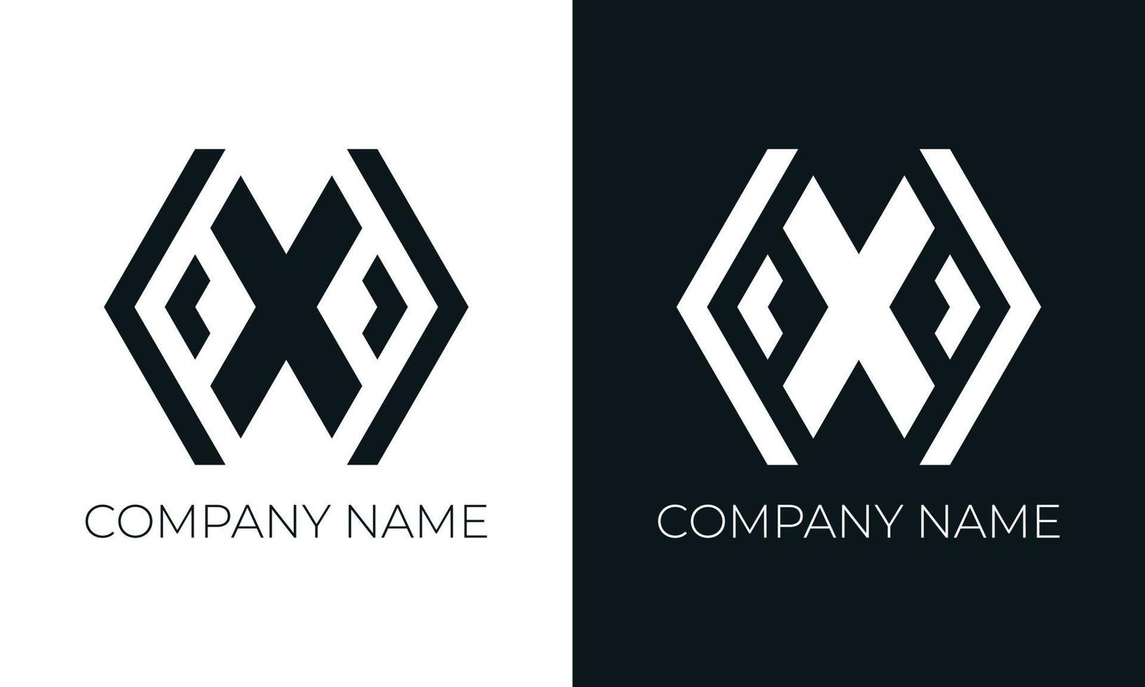 Initial letter x logo vector design template. Creative modern trendy x typography and black colors