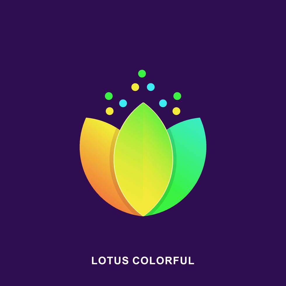 modern colorful lotus vector art for free download