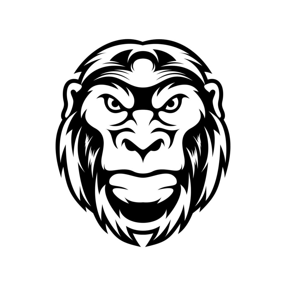 Head monkey illustration design vector