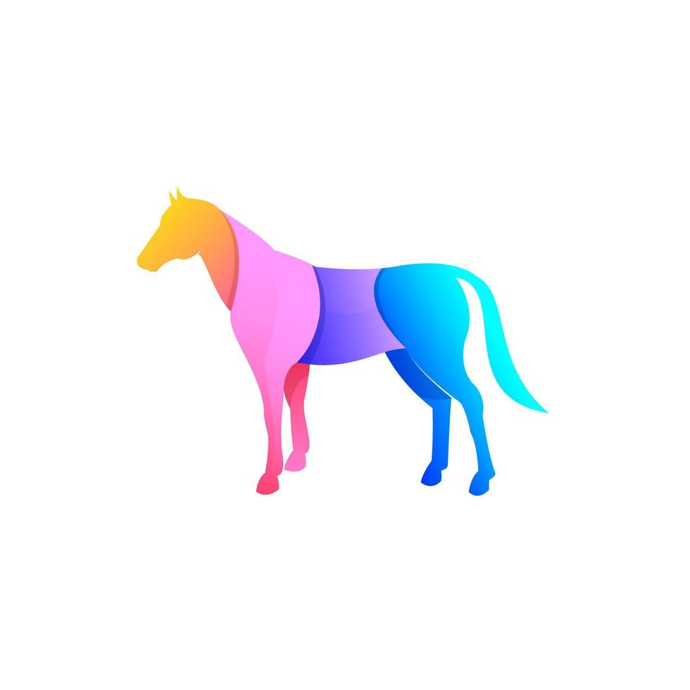 colorful horse vector design