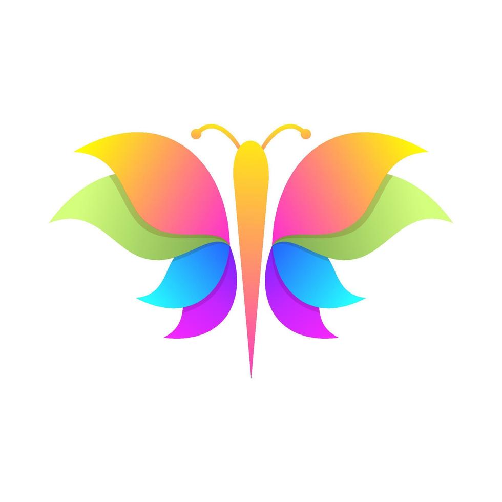 diseño colorido del vector de la mariposa