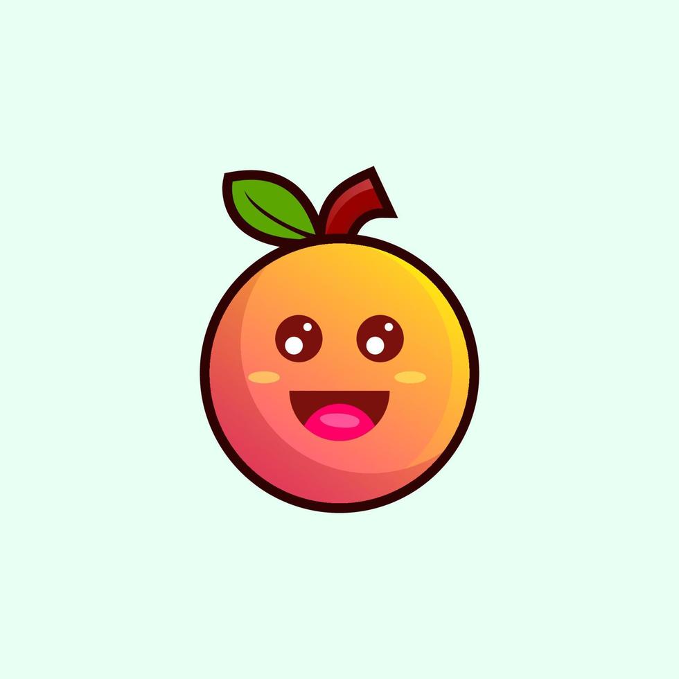 cute orange mascot vector design