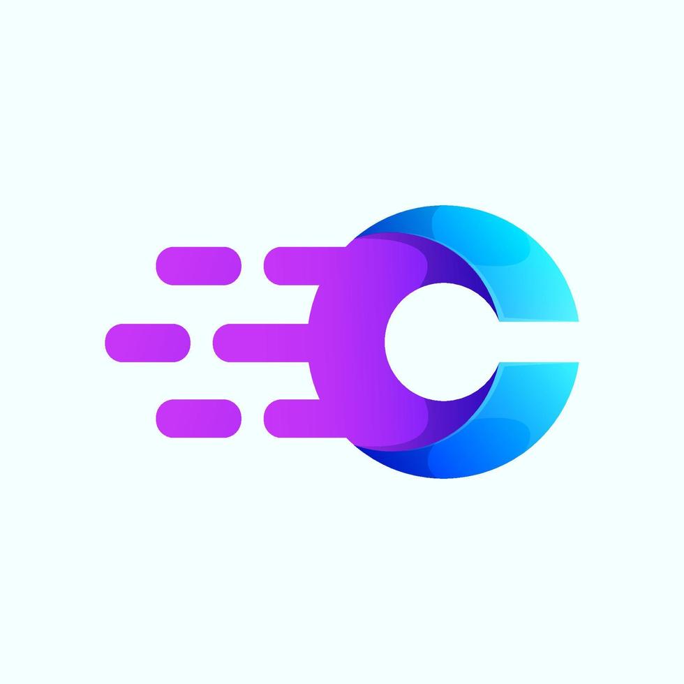 modern letter c logo design vector