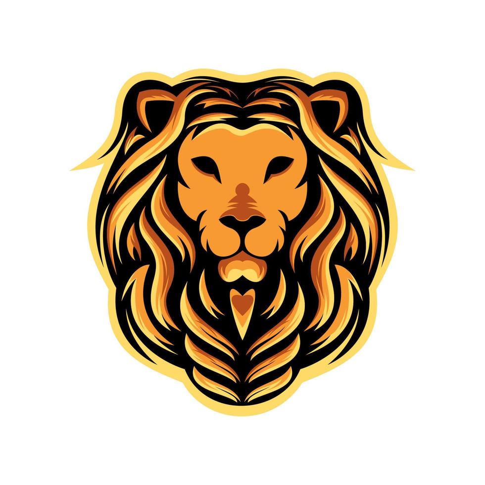 head lion illustration design vector