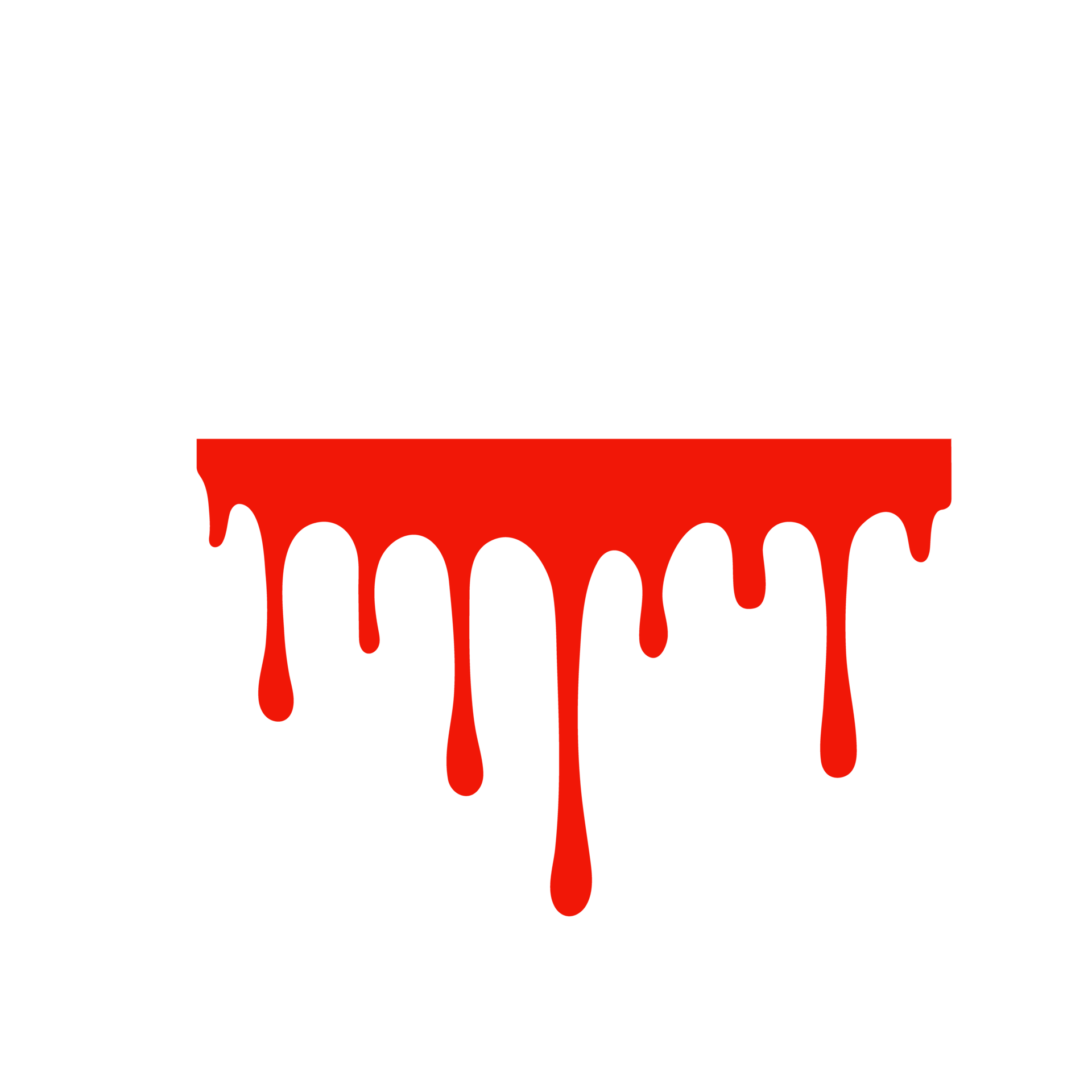 Spilled blood. A red sticky liquid that resembled blood dripping