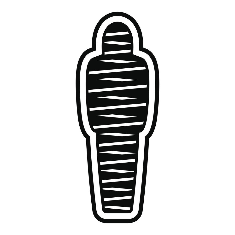 Museum mummy icon, simple style vector