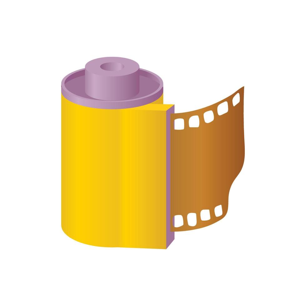 Film icon, cartoon style vector