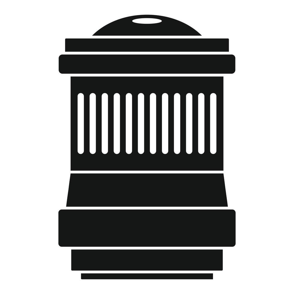 Lens icon, simple style vector