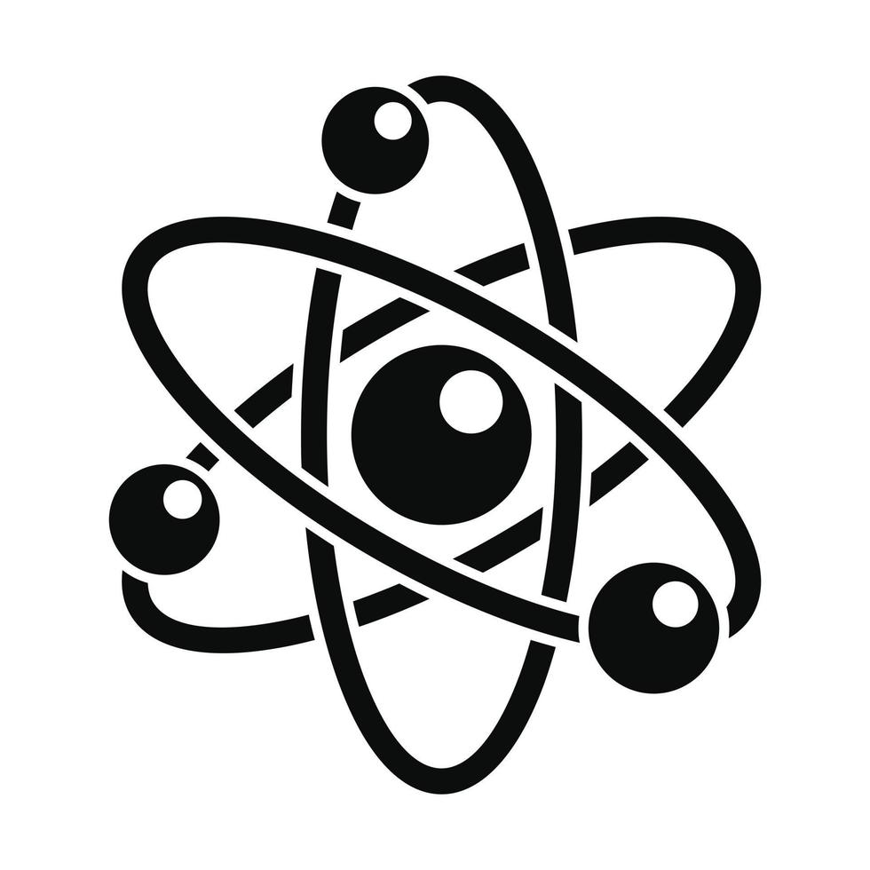 Atom icon, simple style vector