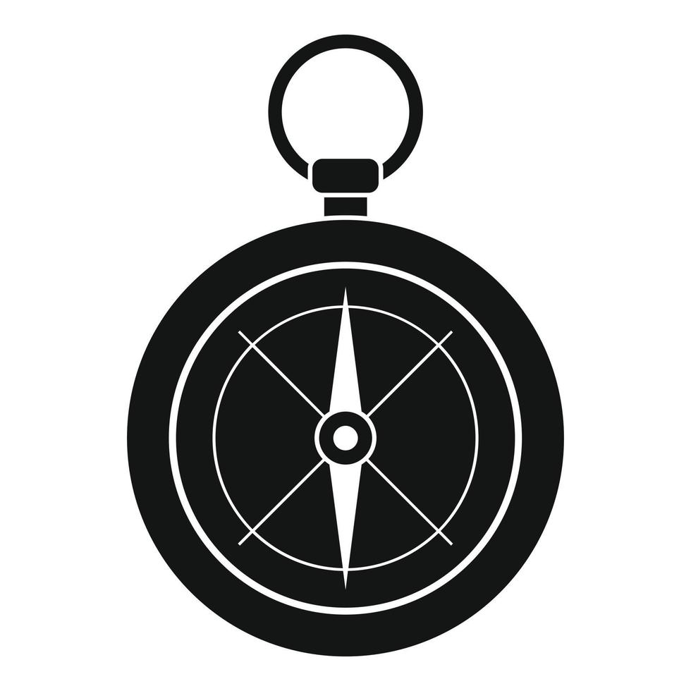 Compass icon, simple style vector