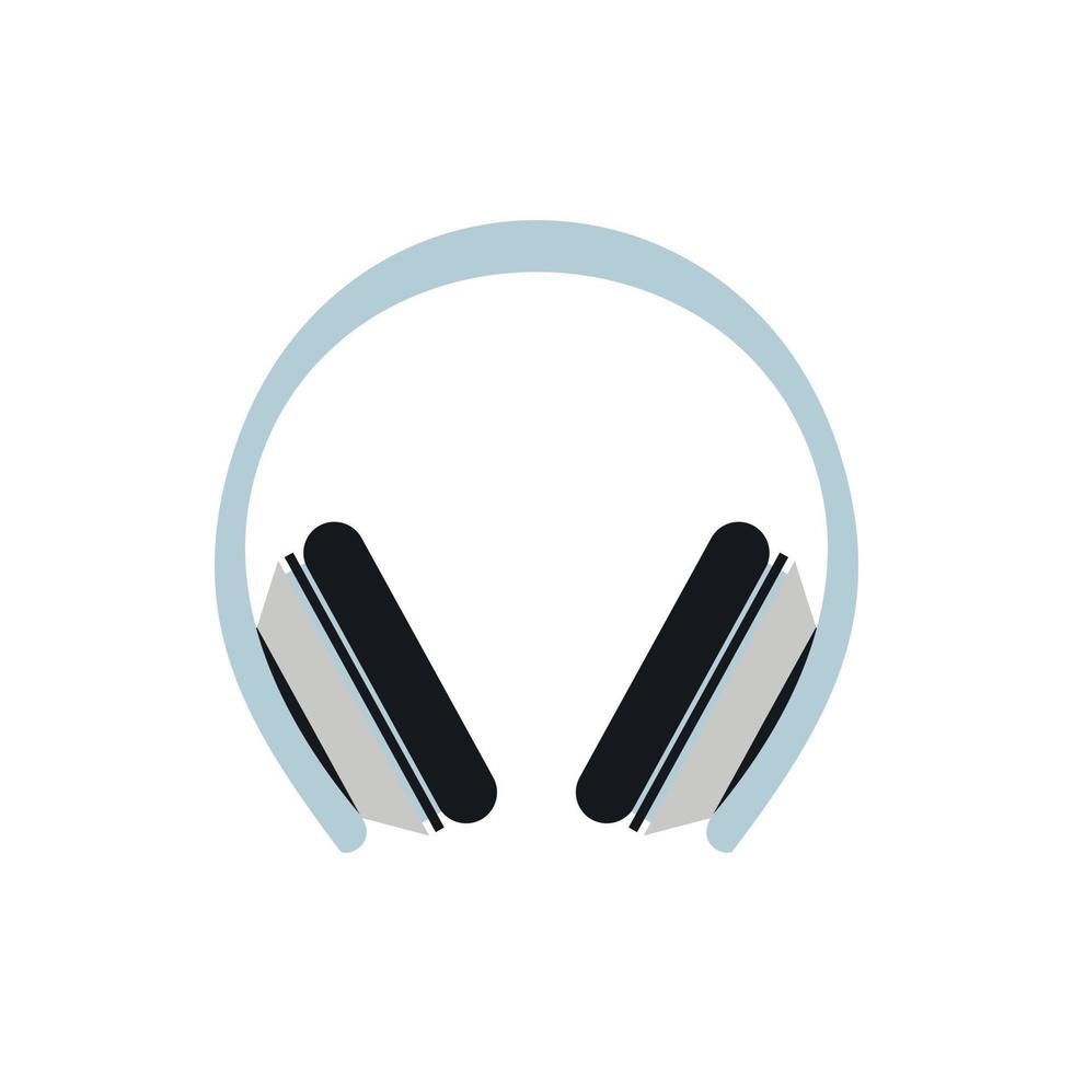 Protective headphones icon in flat style vector