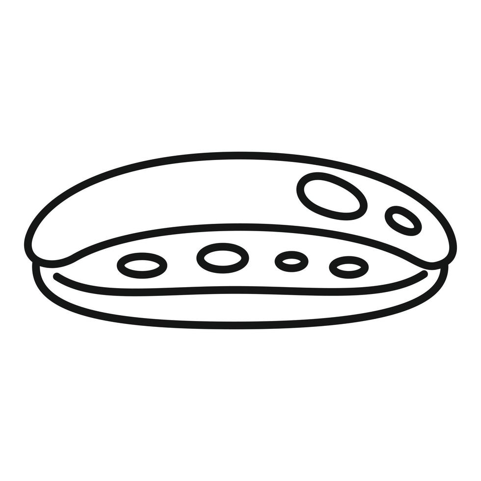 icono de eclair de chocolate, estilo de contorno vector