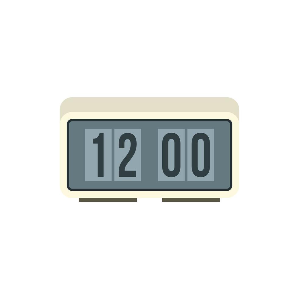 icono de reloj de mesa digital retro en icono de estilo plano vector