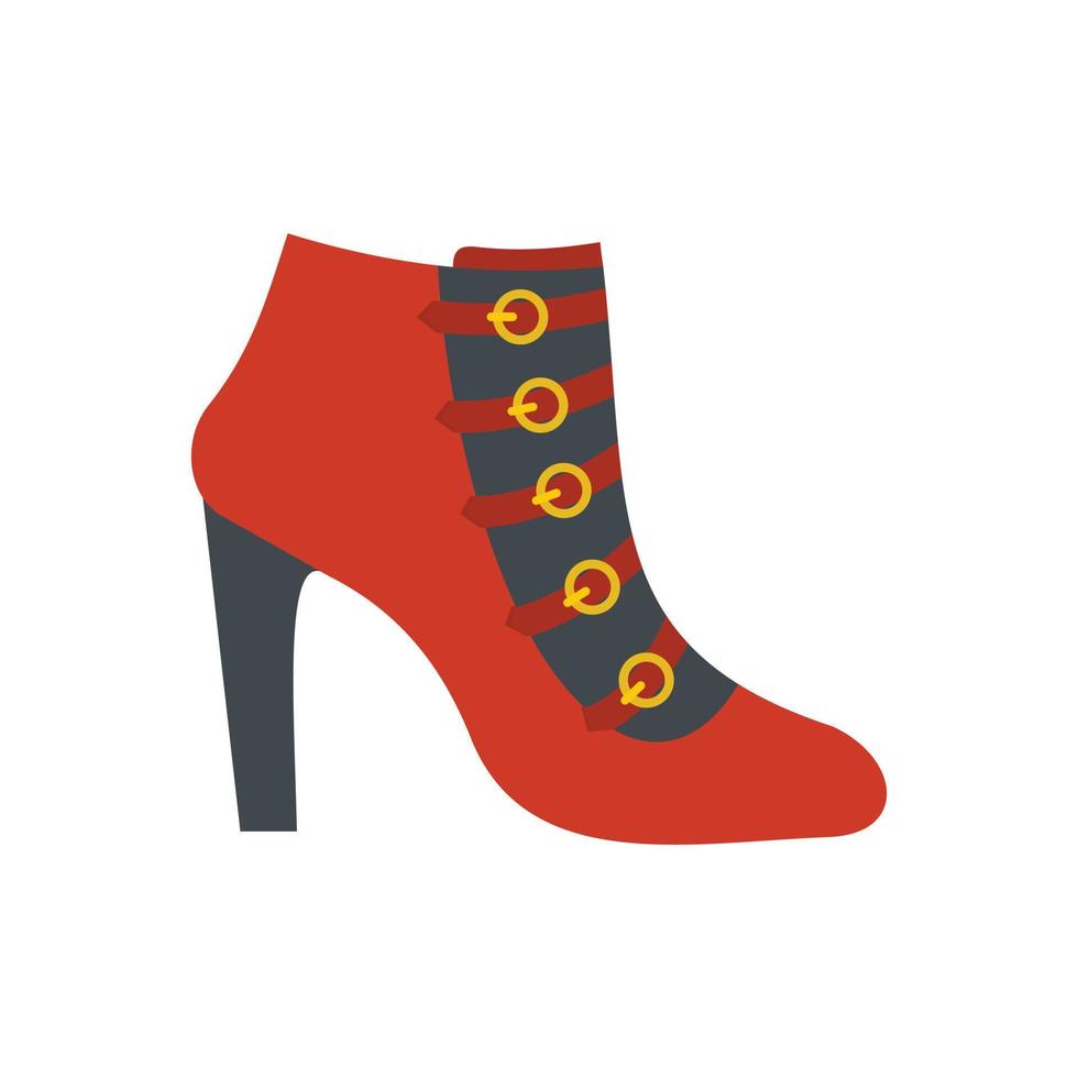 Woman shoes icon vector flat