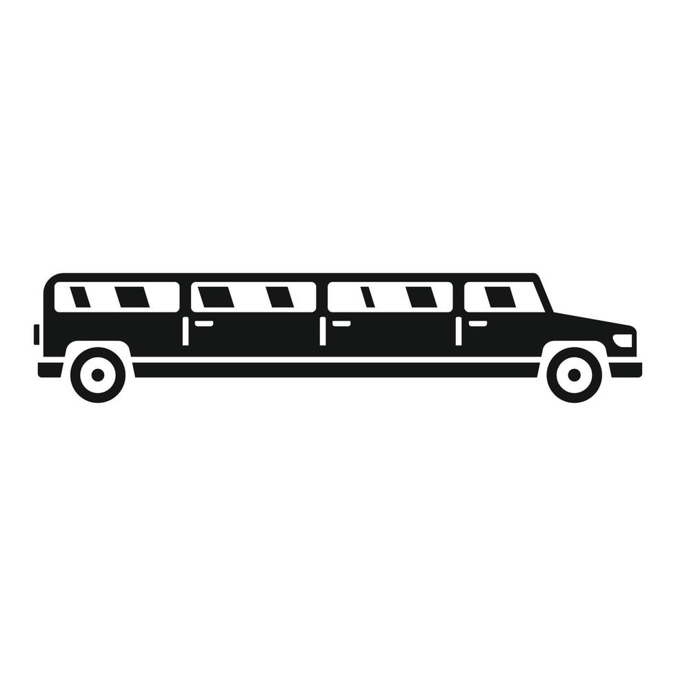 Wedding limousine icon, simple style vector