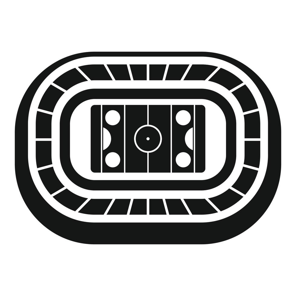 Ice hockey arena icon, simple style vector