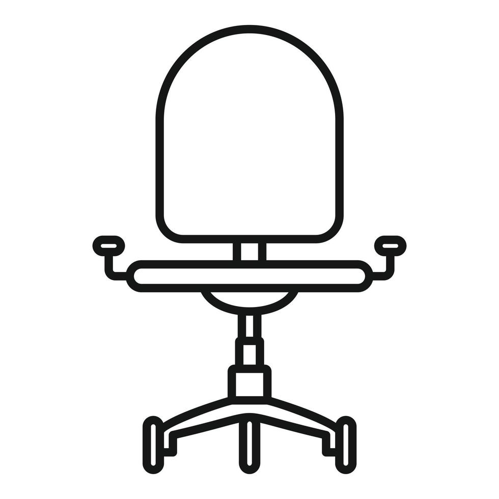 Desk chair icon, outline style vector