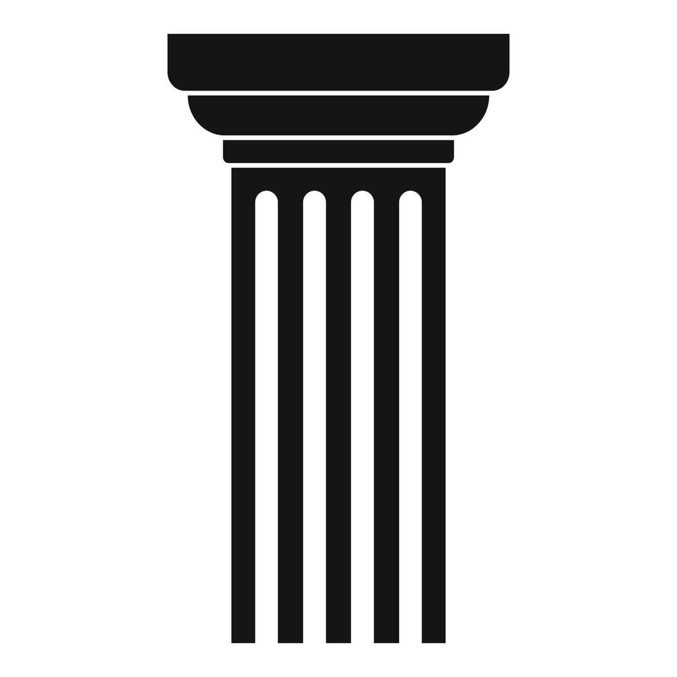 Triangular column icon, simple style. vector