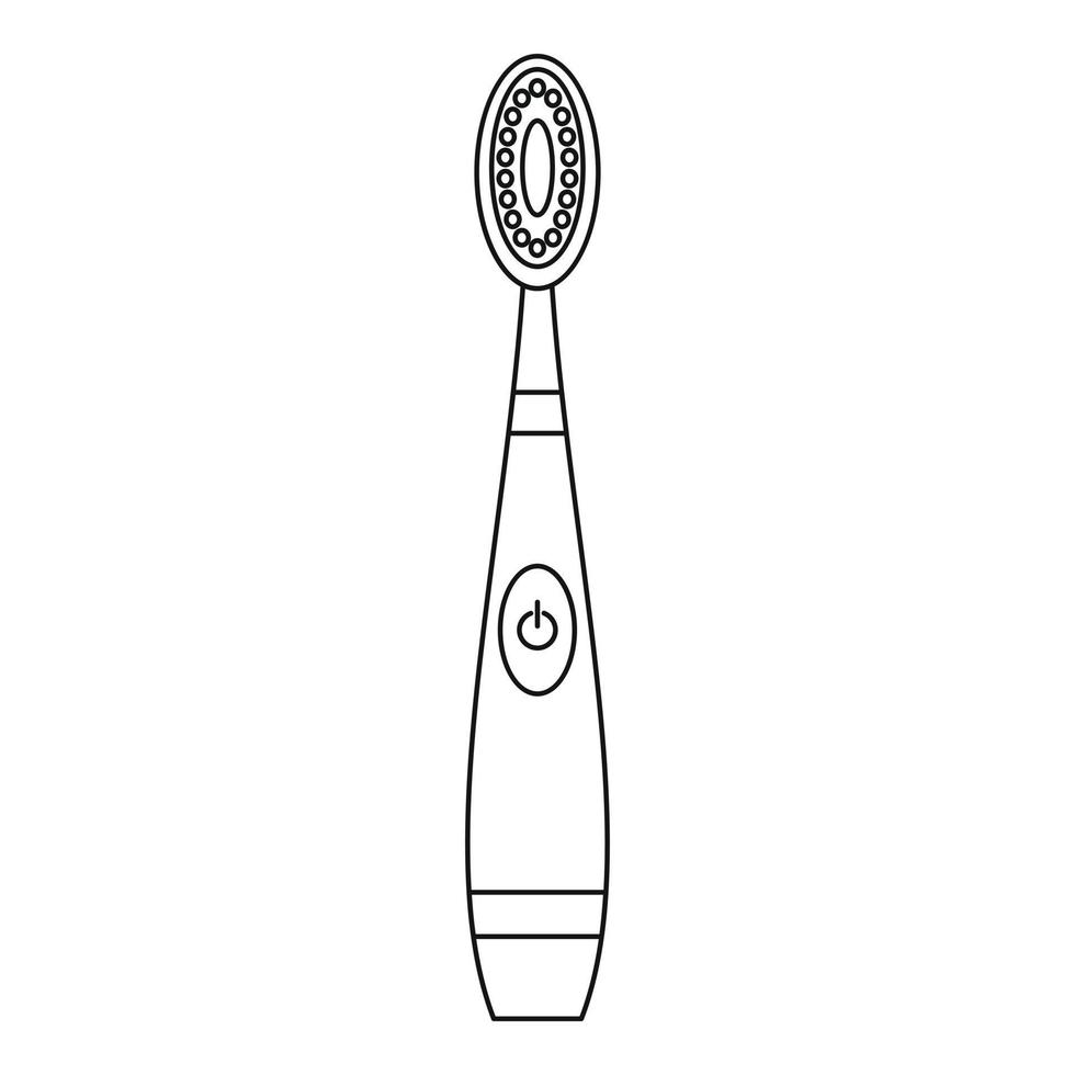 Digital toothbrush icon, outline style vector