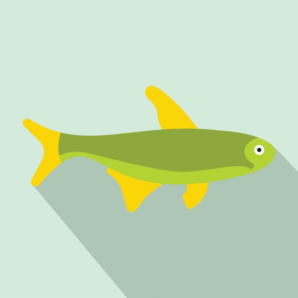 Trout fish icon, flat style vector