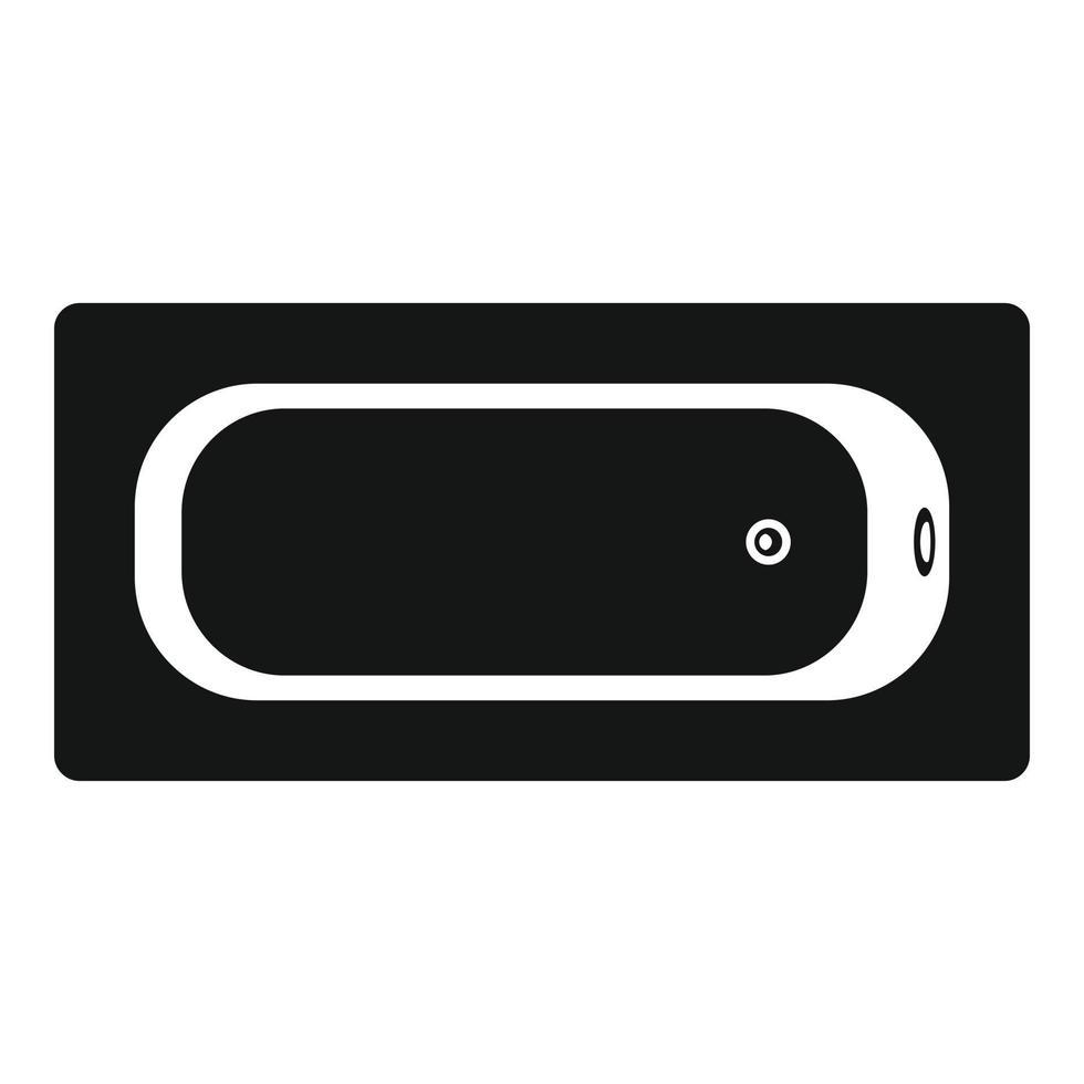 Air view bathtube icon, simple style vector