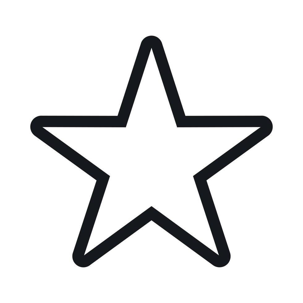 Star icon, simple style vector