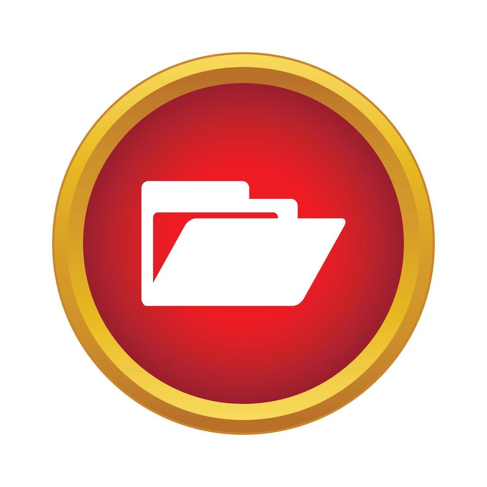 Folder icon, simple style vector
