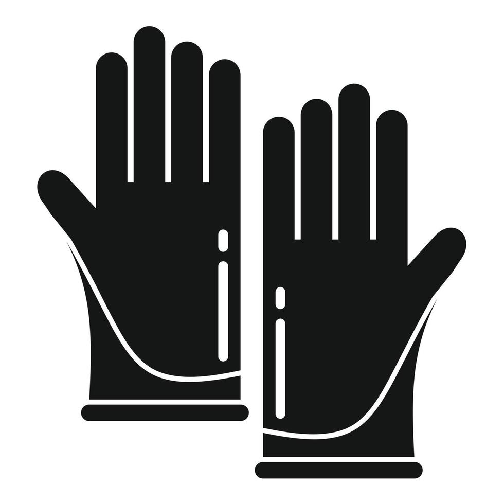 Forensic lab gloves icon, simple style vector